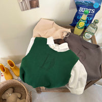 Load image into Gallery viewer, Baby Kid Unisex Solid Color Vests Waistcoats Knitwear Wholesale 23021793
