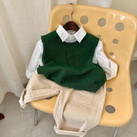 Load image into Gallery viewer, Baby Kid Unisex Solid Color Vests Waistcoats Knitwear Wholesale 23021793
