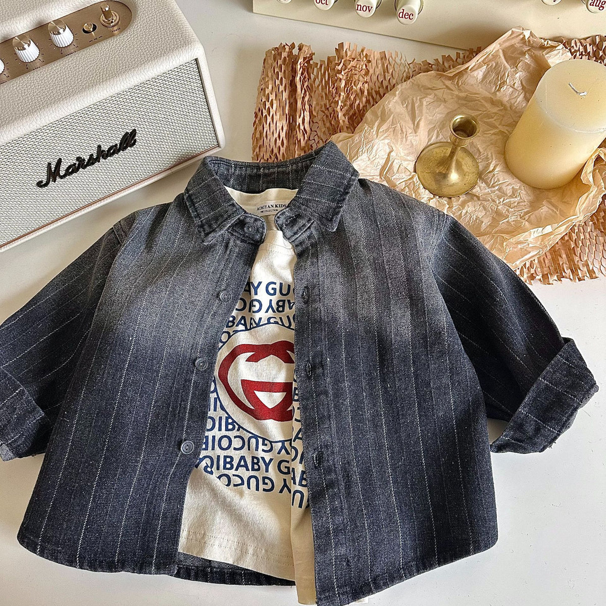 Baby Kid Girls Striped Jackets Outwears Wholesale 23021794