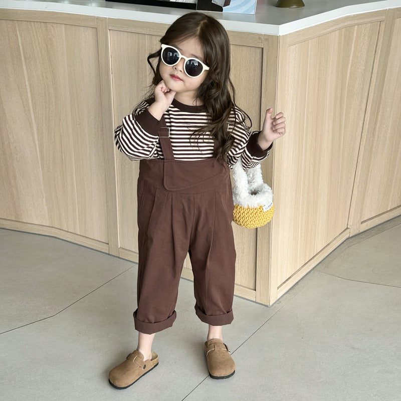 Baby Kid Girls Solid Color Jumpsuits Wholesale 23021799