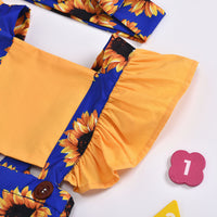 Load image into Gallery viewer, Baby Girls Color-blocking Flower Leopard Print Rompers Wholesale 23022014
