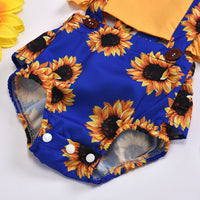 Load image into Gallery viewer, Baby Girls Color-blocking Flower Leopard Print Rompers Wholesale 23022014
