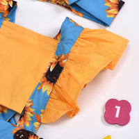 Load image into Gallery viewer, Baby Girls Color-blocking Flower Leopard Print Rompers Wholesale 23022014
