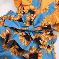 Load image into Gallery viewer, Baby Girls Color-blocking Flower Leopard Print Rompers Wholesale 23022014
