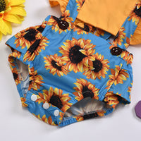 Load image into Gallery viewer, Baby Girls Color-blocking Flower Leopard Print Rompers Wholesale 23022014
