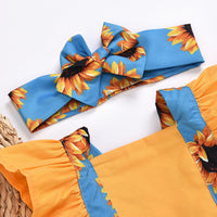 Load image into Gallery viewer, Baby Girls Color-blocking Flower Leopard Print Rompers Wholesale 23022014
