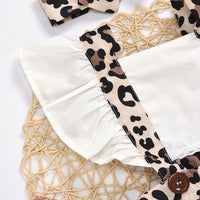 Load image into Gallery viewer, Baby Girls Color-blocking Flower Leopard Print Rompers Wholesale 23022014
