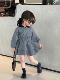 Load image into Gallery viewer, 2 Pieces Set Baby Kid Girls Solid Color Polo Shirts And Skirts Wholesale 230220200
