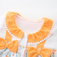 Load image into Gallery viewer, Baby Girls Color-blocking Flower Bow Print Jumpsuits Wholesale 230220223
