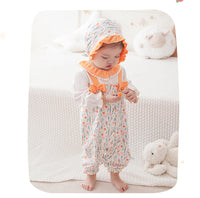 Load image into Gallery viewer, Baby Girls Color-blocking Flower Bow Print Jumpsuits Wholesale 230220223
