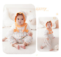Load image into Gallery viewer, Baby Girls Color-blocking Flower Bow Print Jumpsuits Wholesale 230220223
