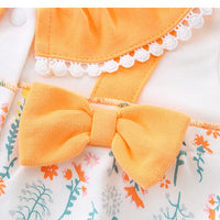 Load image into Gallery viewer, Baby Girls Color-blocking Flower Bow Print Jumpsuits Wholesale 230220223
