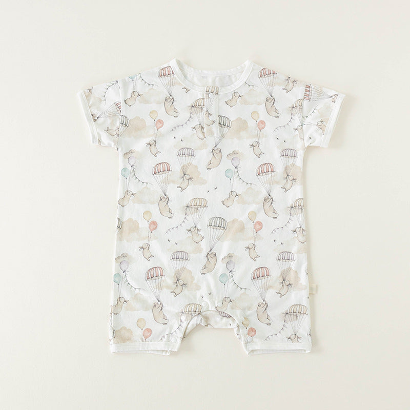 Baby Unisex Animals Cartoon Print Rompers Wholesale 230220251