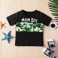 Load image into Gallery viewer, 2 Pieces Set Baby Kid Boys Letters Camo Print T-Shirts And Shorts Wholesale 23022042
