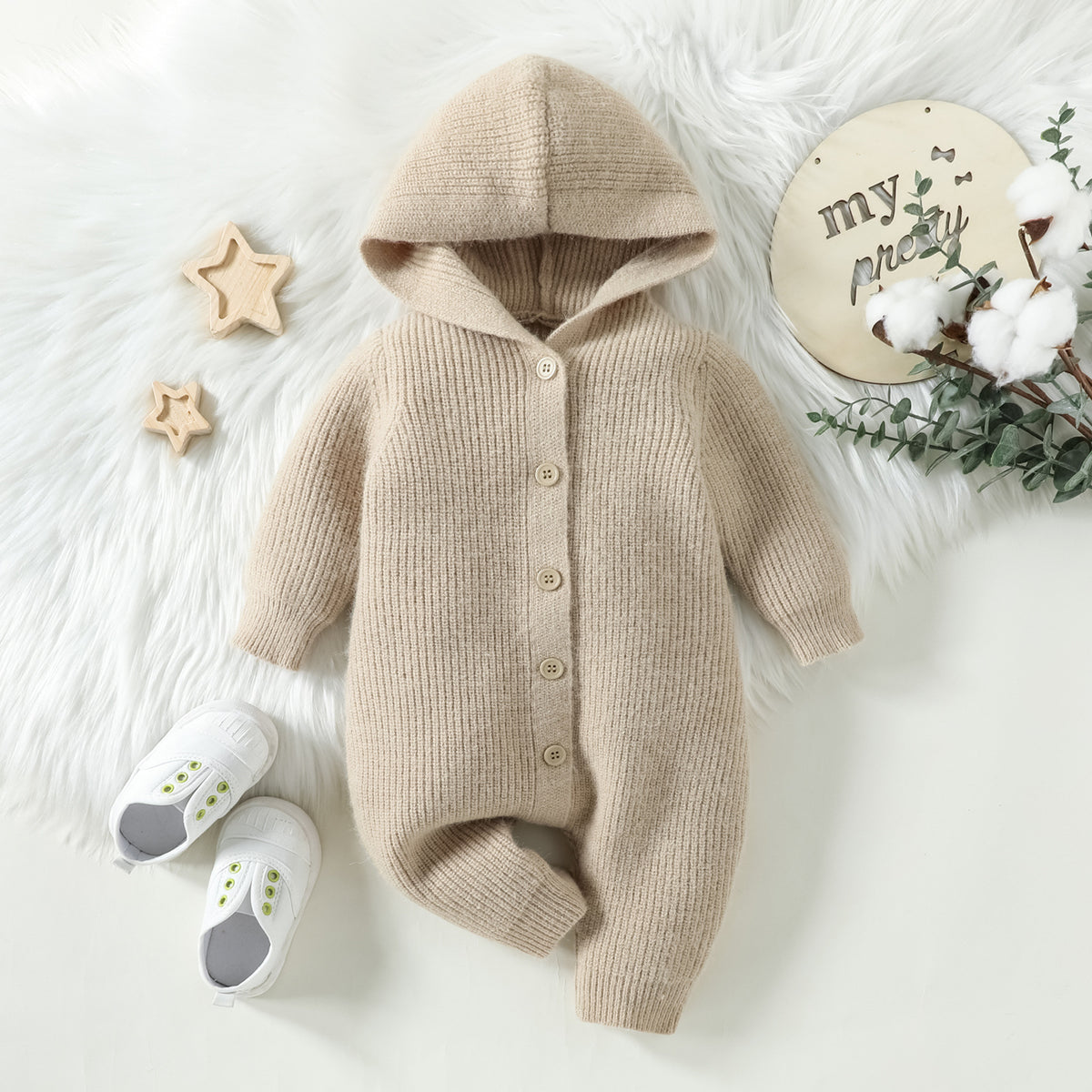 Baby Unisex Solid Color Jumpsuits Wholesale 23022062