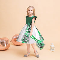 Load image into Gallery viewer, Baby Kid Girls Polka dots St Patrick&#39;s Day Dresses Wholesale 23022070
