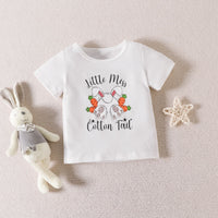 Load image into Gallery viewer, 2 Pieces Set Baby Kid Girls Easter Letters Rabbit Cartoon Print T-Shirts And Pants Wholesale 23022090
