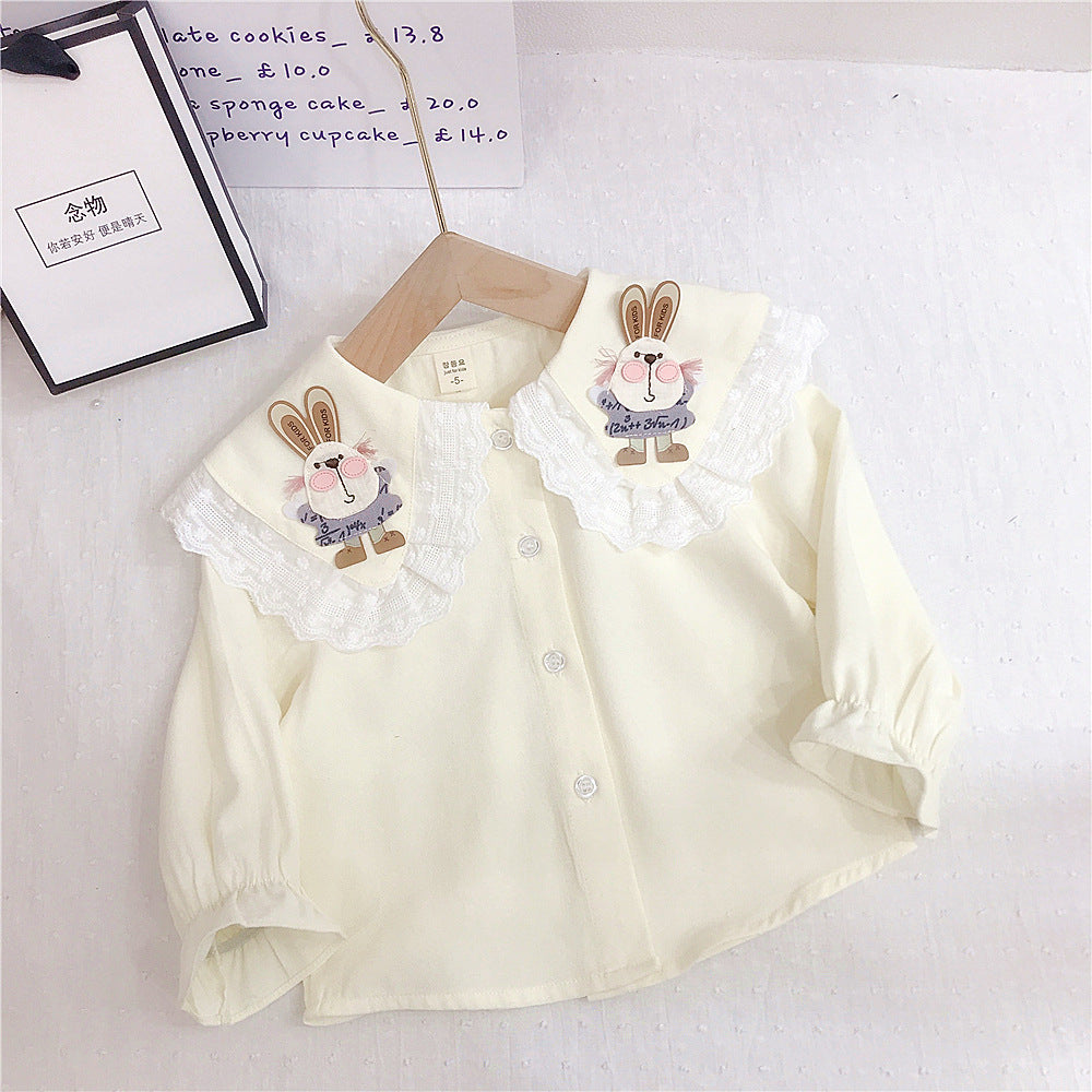 Baby Kid Girls Rabbit Cartoon Shirts Wholesale 230222112