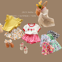 Load image into Gallery viewer, Baby Kid Girls Flower Fruit Print Shorts Wholesale 230222114
