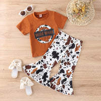 Load image into Gallery viewer, 2 Pieces Set Baby Kid Girls Letters T-Shirts And Cartoon Pants Wholesale 230222126
