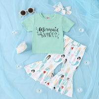 Load image into Gallery viewer, 2 Pieces Set Baby Kid Girls Letters T-Shirts And Cartoon Pants Wholesale 230222126
