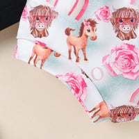 Load image into Gallery viewer, 2 Pieces Set Baby Kid Girls Letters Cartoon Print T-Shirts And Shorts Wholesale 230222134
