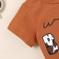 Load image into Gallery viewer, 2 Pieces Set Baby Kid Girls Letters Cartoon Print T-Shirts And Shorts Wholesale 230222134
