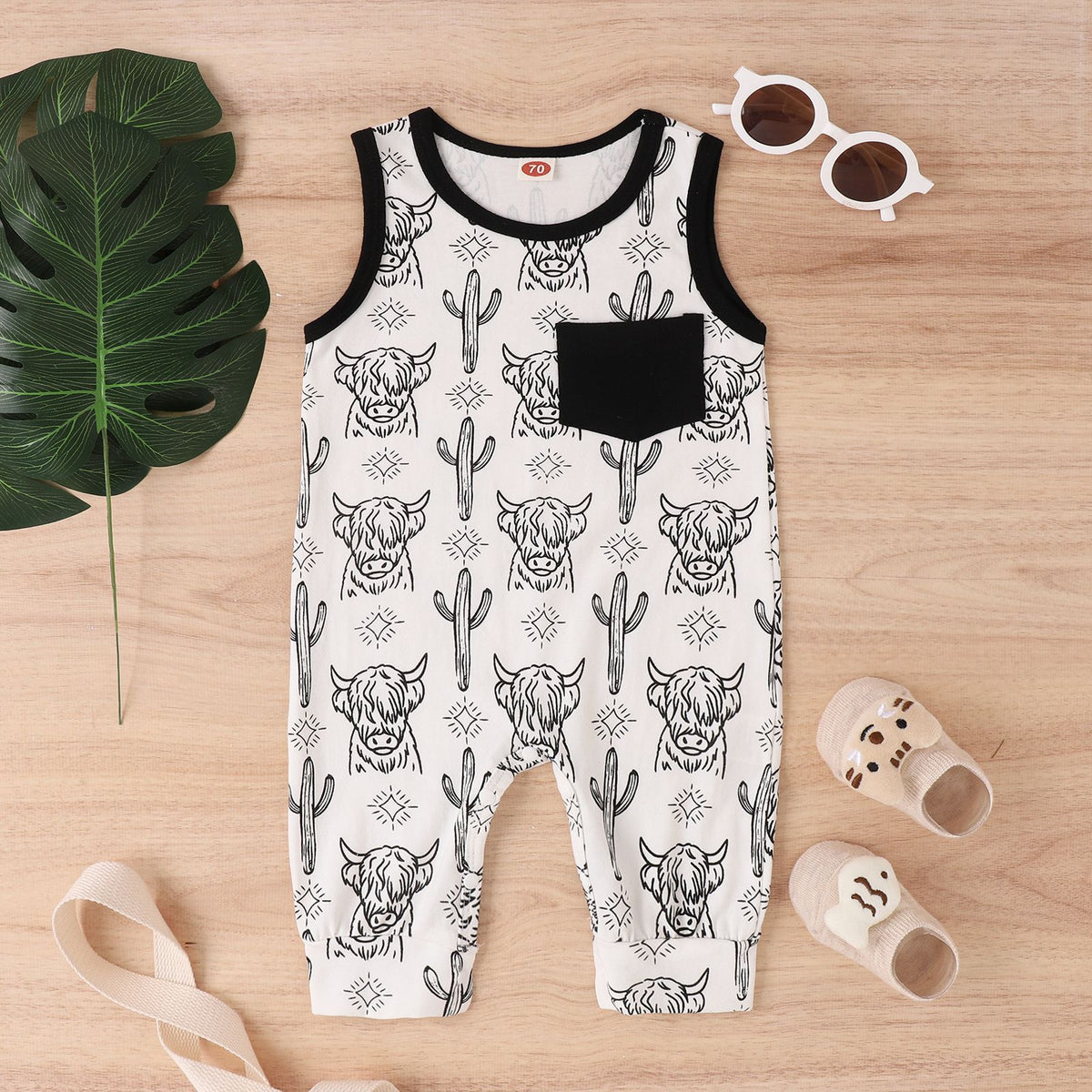 Baby Boys Color-blocking Cartoon Print Jumpsuits Wholesale 230222164