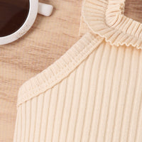 Load image into Gallery viewer, 2 Pieces Set Baby Girls Solid Color Muslin&amp;Ribbed Print Rompers Flower And Cartoon Pants Wholesale 230222167
