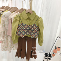 Load image into Gallery viewer, 2 Pieces Set Baby Kid Girls Flower Embroidered Tank Tops And Solid Color Shirts Wholesale 230222169
