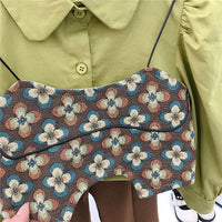 Load image into Gallery viewer, 2 Pieces Set Baby Kid Girls Flower Embroidered Tank Tops And Solid Color Shirts Wholesale 230222169
