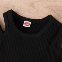 Load image into Gallery viewer, 2 Pieces Set Baby Kid Girls Solid Color Tops And Shorts Wholesale 230222174
