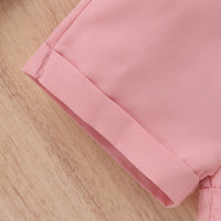 Load image into Gallery viewer, 2 Pieces Set Baby Kid Girls Solid Color Muslin&amp;Ribbed Tank Tops And Shorts Wholesale 230222175
