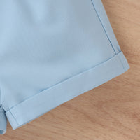 Load image into Gallery viewer, 2 Pieces Set Baby Kid Girls Solid Color Muslin&amp;Ribbed Tank Tops And Shorts Wholesale 230222175
