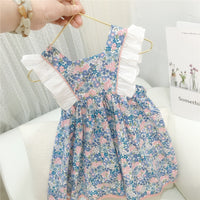 Load image into Gallery viewer, Baby Kid Girls Flower Bow Print Dresses Wholesale 23022218
