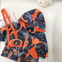 Load image into Gallery viewer, 2 Pieces Set Baby Kid Boys Cartoon Print Jackets Outwears And Embroidered Bag Wholesale 230222196
