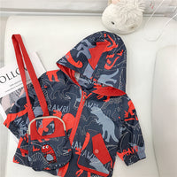 Load image into Gallery viewer, 2 Pieces Set Baby Kid Boys Cartoon Print Jackets Outwears And Embroidered Bag Wholesale 230222196
