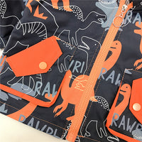 Load image into Gallery viewer, 2 Pieces Set Baby Kid Boys Cartoon Print Jackets Outwears And Embroidered Bag Wholesale 230222196
