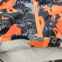 Load image into Gallery viewer, 2 Pieces Set Baby Kid Boys Cartoon Print Jackets Outwears And Embroidered Bag Wholesale 230222196
