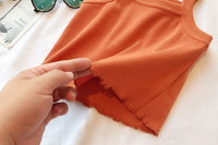 Load image into Gallery viewer, 2 Pieces Set Baby Kid Girls Solid Color Tank Tops And Shorts Wholesale 230222210
