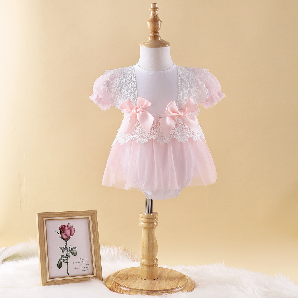 Baby Girls Bow Rompers Wholesale 23022223