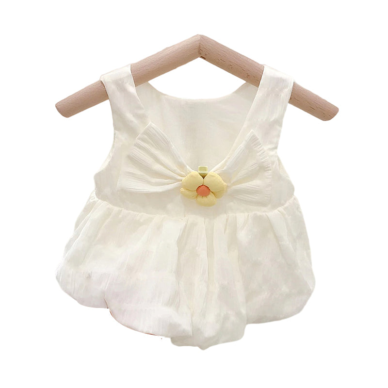 Baby Kid Girls Solid Color Flower Tops And Pants Wholesale 23022245