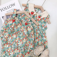Load image into Gallery viewer, Baby Kid Girls Flower Fruit Print Dresses Wholesale 23022254
