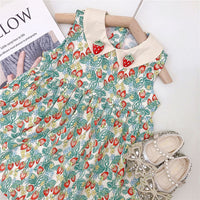 Load image into Gallery viewer, Baby Kid Girls Flower Fruit Print Dresses Wholesale 23022254
