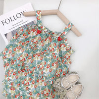 Load image into Gallery viewer, Baby Kid Girls Flower Fruit Print Dresses Wholesale 23022254
