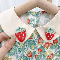 Load image into Gallery viewer, Baby Kid Girls Flower Fruit Print Dresses Wholesale 23022254
