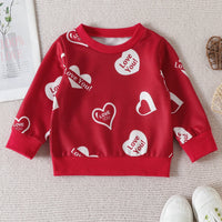 Load image into Gallery viewer, 2 Pieces Set Baby Kid Girls Letters Print Hoodies Sweatshirts And Love heart Pants Wholesale 23022282
