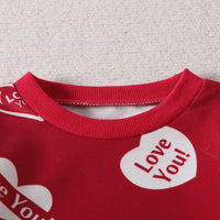 Load image into Gallery viewer, 2 Pieces Set Baby Kid Girls Letters Print Hoodies Sweatshirts And Love heart Pants Wholesale 23022282
