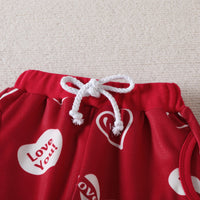 Load image into Gallery viewer, 2 Pieces Set Baby Kid Girls Letters Print Hoodies Sweatshirts And Love heart Pants Wholesale 23022282
