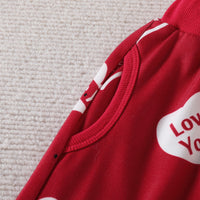 Load image into Gallery viewer, 2 Pieces Set Baby Kid Girls Letters Print Hoodies Sweatshirts And Love heart Pants Wholesale 23022282
